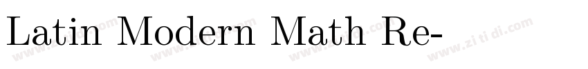 Latin Modern Math Re字体转换 Latin Modern Math Re字体转换